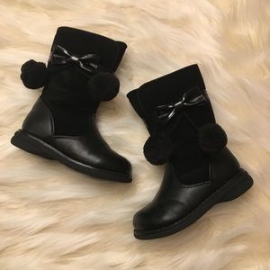 Rachel Shoes Black Marjorie Toddler Boots Sz 7